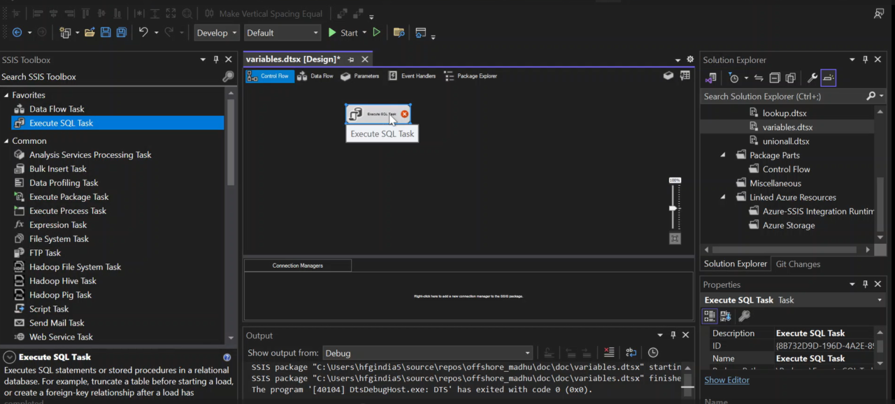 How to create Variables in SSIS - hireforceglobal
